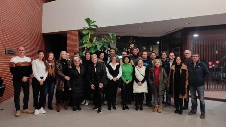 Los representantes de las localidades que conforman la mancomunidad antes de la última asamblea