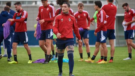 Chimy Ávila durante un entrenamiento en Tajonar