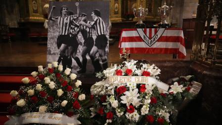 Funeral del futbolista Txetxu Rojo a los 75 años de edad