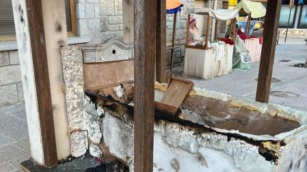 Destrozan y queman parte del Belén a tamaño real expuesto en Los Molinos