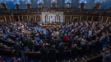 Imagen de la apertura de la sesión para la elección  elección del líder o 'speaker' de la mayoría para presidir la Cámara de Representantes de Estados Unidos
