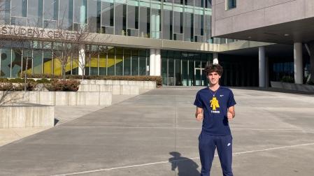 Alex Martínez, en la universidad A&T de Carolina del Norte, donde estudia
