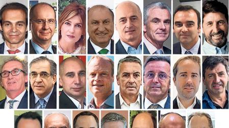 Eduardo López Milagro, consejero delegado de Gvtarra-Thereal; Alejandro Martínez Campo, consejero delegado del Grupo IAN; Laura Sandúa Escribano, directora general de Oleosandua; Jesús Marin Fuentes, director gerente de Aceites Urzante; Aurelio Antuña Rodríguez, CEO Grupo Monbake (Taberna); José Antonio Canales, CEO Grupo Viscofan; Santiago Sala, director general Grupo Apex; Ramón San Martín, director general El Caserío; José Pedro Salcedo, director general El Navarrico; Antonio Sánchez Sánchez, presidente de Uvesa; Imanol Vidal, director de Europa y Australia General Mills; Michael Brinkmann, CEO de Planasa; Jorge Moreno Virto, director general de Florette Ibérica; Cárlos Álvarez Fernández, director general de Intermalta; Imanol Mijimolle, director general de Frisa; Juanma Garro, presidente de Lacturale; 
Michael Ramette, director general de Lacteos Goshua; Francisco Arrarás, presidente del Grupo AN; Iosu Barberena Olagüe, director de Almameat; Benito Jiménez, CEO Congelados de Navarra; Joseba Marticorena, director general de Martiko; Sixto Jiménez, presidente de Tutti Pasta; Ricardo Llatser, director general Timacagro España.