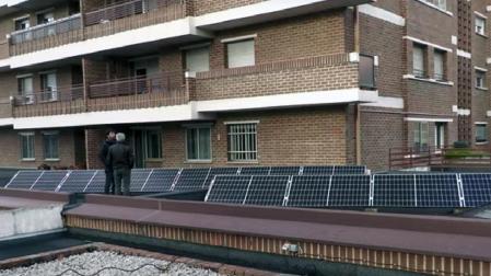 Una de las instalaciones fotovoltaicas de autoconsumo en Pamplona