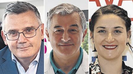 Juan Goñi Iturralde, director general Grupo CINFA; Dámaso Molero, general manager 3P Biopharmaceuticals, y Verónica Madrid Angulo, CEO de Geiserpharma