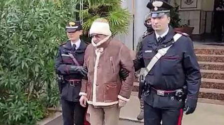 Matteo Messina Denaro, en el momento de su detención