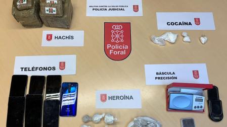 La Policía Foral desmantela en Pamplona un punto de venta de heroína