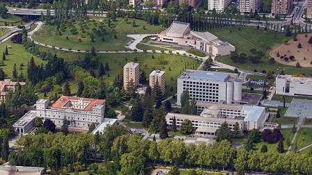 Vista aérea del campus de la Universidad de Navarra