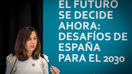 La ministra de Derechos Sociales y Agenda 2030, Ione Belarra, presenta el Informe de Progreso 2022 de la Estrategia de Desarrollo Sostenible 2030