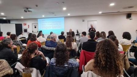 Patricia Simón, durante el taller "Informar para transformar", en Civican