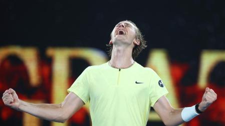 Korda celebra la victoria ante Medvedev en Australia