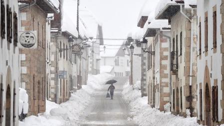 Espinal, en el centro de la nieve, el pasado jueves