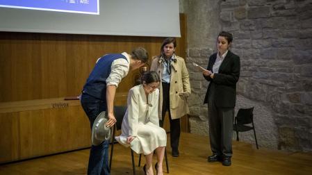 Fotos de la ruta teatralizada de Pamplona Negra en el Palacio del Condestable.