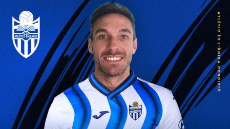 Xisco Jiménez, en la fotografía publicada en redes por el Atlético Baleares