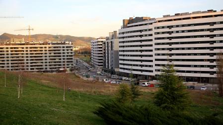 En esta ladera de Ripagaina está prevista la construcción de los dos bloques con 91 viviendas