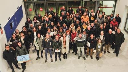Asistentes a la presentación de la Estrategia de Desarrollo de la Zona Media celebrada en el centro cultural Tafalla