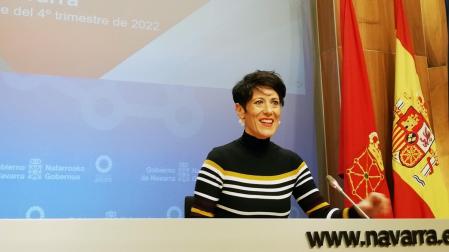 Elma Saiz, consejera de Economía y Hacienda del Gobierno de Navarra, este viernes