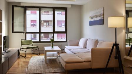 Foto del salón principal de una de las residencias.