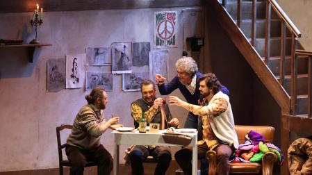 Escena de 'La Bohème' durante el ensayo general de este miércoles