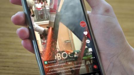 Imagen de la cuenta de Tik Tok sobre los Sanfermines, que ha lanzado el Ayuntamiento de Pamplona