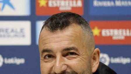 Diego Martínez, este viernes en la rueda de prensa previa al partido con Osasuna