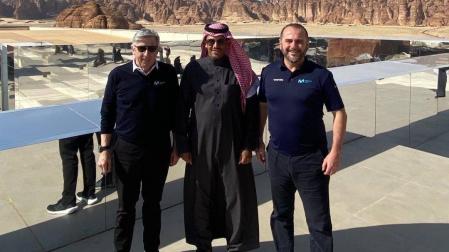 Eusebio Unzué, el directo general de la Federación Saudí y Miguel Grávalos
