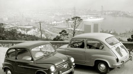 Dos Seat 600 fabricados en España en los años 60