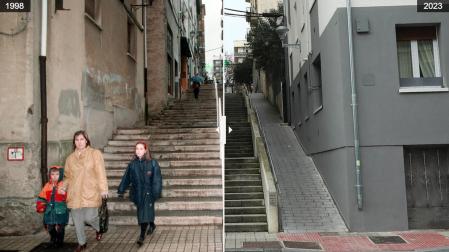 Antes y después de la calle Río Ega