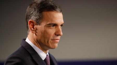 Pedro Sánchez en la rueda de prensa desde Bruselas tras la cumbre europea