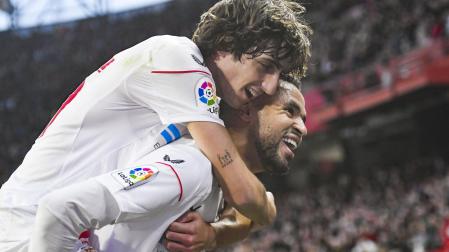 En-Nesyri y Bryan Gil, protagonistas con sus goles en el partido Sevilla-Mallorca