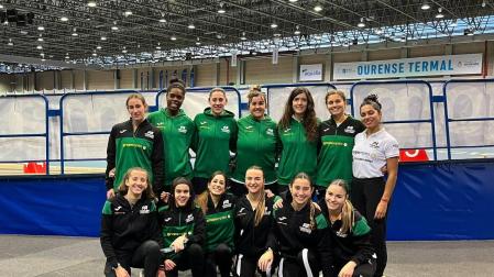 Las atletas del Grupompleo, en Madrid