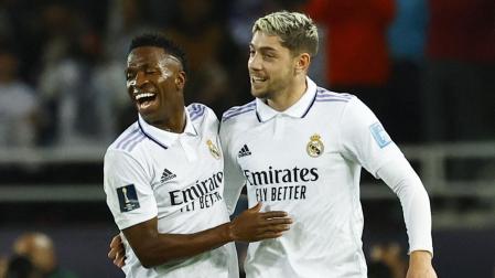 Vinicius y Valverde, jugadores del Real Madrid, en la final del Mundial de Clubes