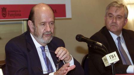 José María Gil-Robles, en una conferencia en Pamplona