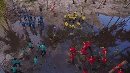 La prueba del tronkoala permitió a las verdes ganar el pase al campamento muy rico