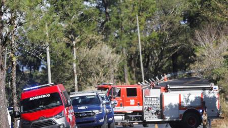 Equipos de emergencias, en el lugar del siniestro