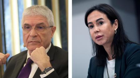 Isaías Táboas y la secretaria de Estado de Transportes, Isabel Pardo de Vera