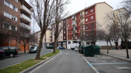 La calle Joaquín Beunza, una de las vías principales de la nueva Rochapea tras la modificación que ha experimentado el barrio en las últimas décadas