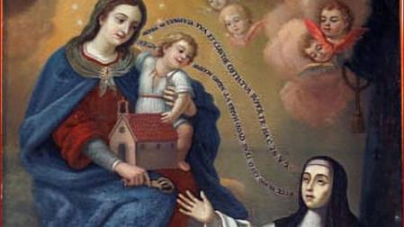 Óleo en el que se cuenta que Teresa Gil de Vidaurre fue la fundadora del monasterio de Zaidía, donde trabajó en la portería