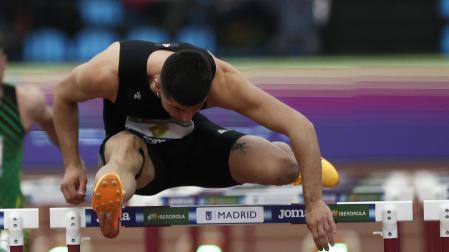 Asier Martínez, durante las semifinales del Campeonato de España del pasado 19 de febrero en Gallur