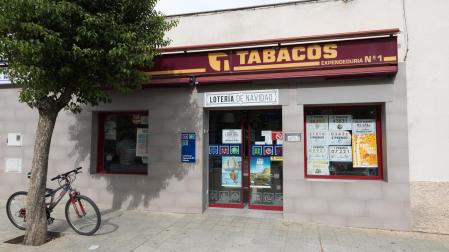 Fachada de un estanco de Tudela