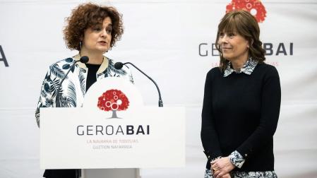 Blanca Regúlez Álvarez y Uxue Barkos, de Geroa Bai