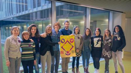 Profesorado del Conservatorio Superior de Navarra. De izquierda a derecha: Francesca Croccolino, Nekane Iturrioz, Laly Gorbe, Carolina Queipo, Iñaki Hurtado, Juan Cazcarra, Garaine Jorajuria, Nahikari Oloriz, Enara Susano, Clara Rico y Amaia Zabalza.