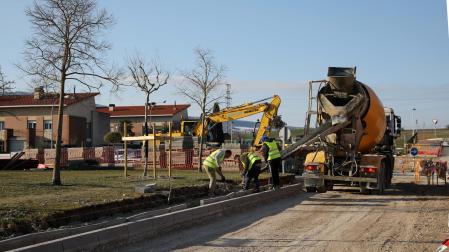 Obras en el parque Talluntze de Zizur para la construcción de aparcamientos