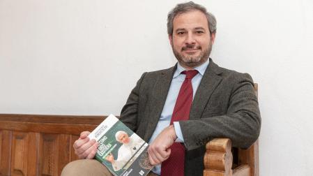 Ricardo Calleja, fotografiado en Pamplona, donde presentó su libro.