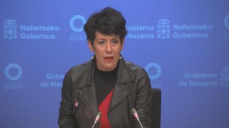 Elma Saiz, este miércoles en la rueda de prensa para informar de los principales asuntos tratados en la sesión de Gobierno
