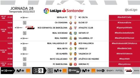 Señalamientos de la jornada 28
