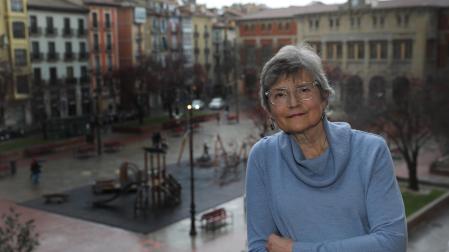 Olga Brajnovic presenta hoy en Pamplona su poemario 'Desde la plaza San Francisco'.
