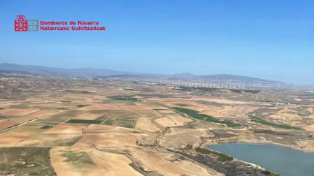 Vista de la superficie quemada en el incendio de la Balsa de Pulguer