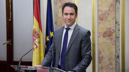 El ex secretario general del PP, Teodoro García Egea, durante una comparecencia en el Congreso de los Diputados en la que ha anunciado su retirada de la política