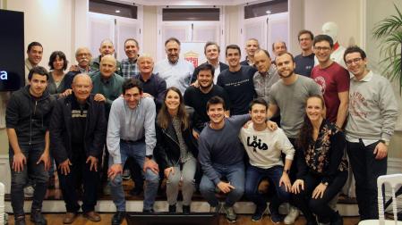 Equipo ciclista del Colegio de Médicos de Navarra con Chente García Acosta